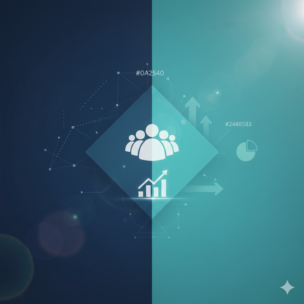 Abstract graphic symbolizing HR strategy, networking, and growth